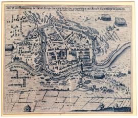 105-A drawing of the siege of the town of Lippe, which was given to the Royal Majesty of Spain by agreement on 2 November. In 1623.