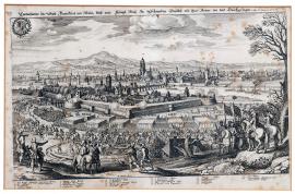 165-An illustration of the city of Frankfurt-on-Mohan and how His Royal Highness of Sweden and his army entered the city and passed through it on the 17th of November 1631.  