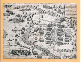 115-A sketch of the bloody battle in which His Excellency the Count Tilly, Imperial General, fought with the King of Denmark on 22 August 1626.
