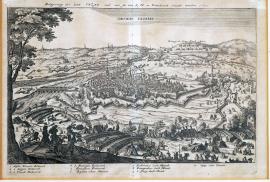 132-Obléhání města Cazal, které bylo královským veličenstvem ve Francii vyproštěno roku 1630.