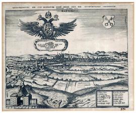 134-Vyobrazení města Řezna, v němž se toho času konal kurfiřtský sněm 1630.