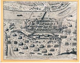 137-Původní vyobrazení, jakým způsobem jeho královské veličenstvo ve Švédsku útočilo a dobylo dne 3. dubna 1631 město Frankfurt nad Odrou