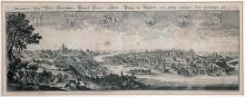 1-Druckblatt der weitberühmten königlichen Hauptstadt Prag in Böhmen, wie sie heutzutage aussieht.