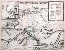 252-Wahrer Grundrisz der Statt und belägerung Dolle in Burgund angefangen den 1. juny 1637.