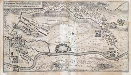 268-The siege of the fortress of Diedenhofen, which was liberated by the Imperial army commanded by His Excellency General Piccolomini, and the French were forced out from the area outside the town, in June 1639.