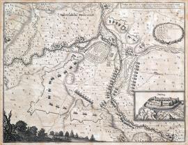 282-Nárys města Neustadtu ve Francku i s opevněními, v nichž císařské a bavorské armády byly utábořeny, dne 6. července 1640.