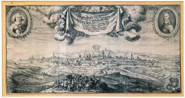444-Pravdivý nákres obou královských hlavních měst Prahy, Starého a Nového, jak byla obléhána královským švédským generalissimem, knížecí jasností, panem p. Karlem Gustavem falckrabím nad Rýnem, vévodou bavorským dne 5. října, a pak průkopy, minami, dělostřeleckou palbou a útoky silně tísněna a dne 2. listopadu 1648 opět opuštěna a kvitována.