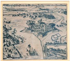 53-Darstellung der Festung Neuhäusel belagert von Armee Seiner Majestät des Kaisers unter der Führung von General Buquoy.