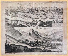 544-The actual illustration of the pass between Steig and Chur in Pünten, seized by Imperial forces in 1629. 