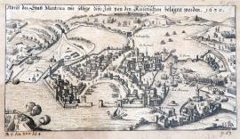 546-Darstellung der Stadt Mantua, die derzeit von den Kaiserlichen belagert wurde. 1630.